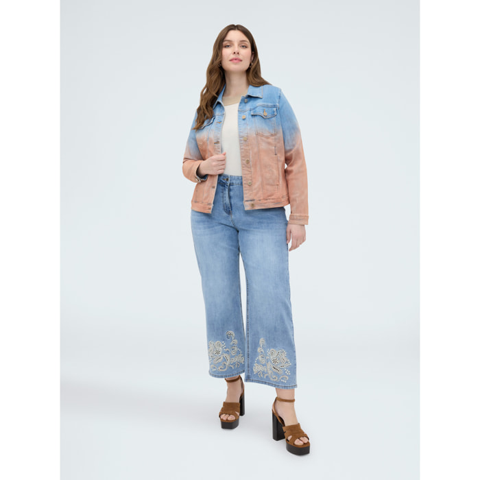 Fiorella Rubino - Chaqueta en denim degradado - Light - blue