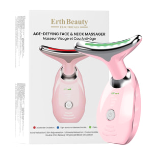 Masajeador facial y de cuello antiedad Rosa