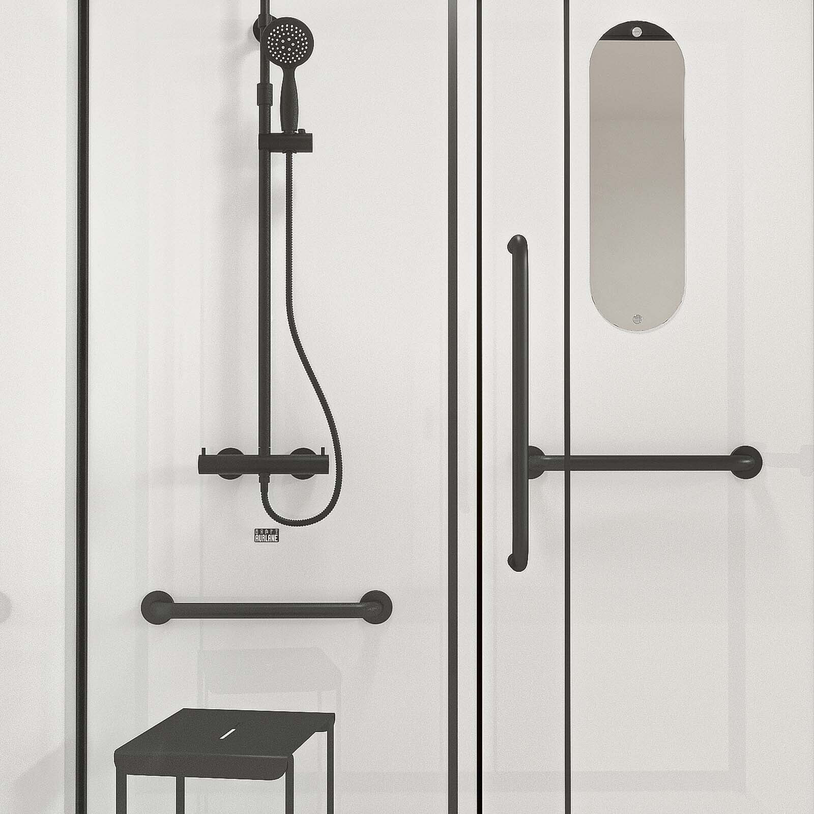 Cabine de douche Sécurisée et Accessible à Tous 160x85x220cm - Mitigeur Thermostatique