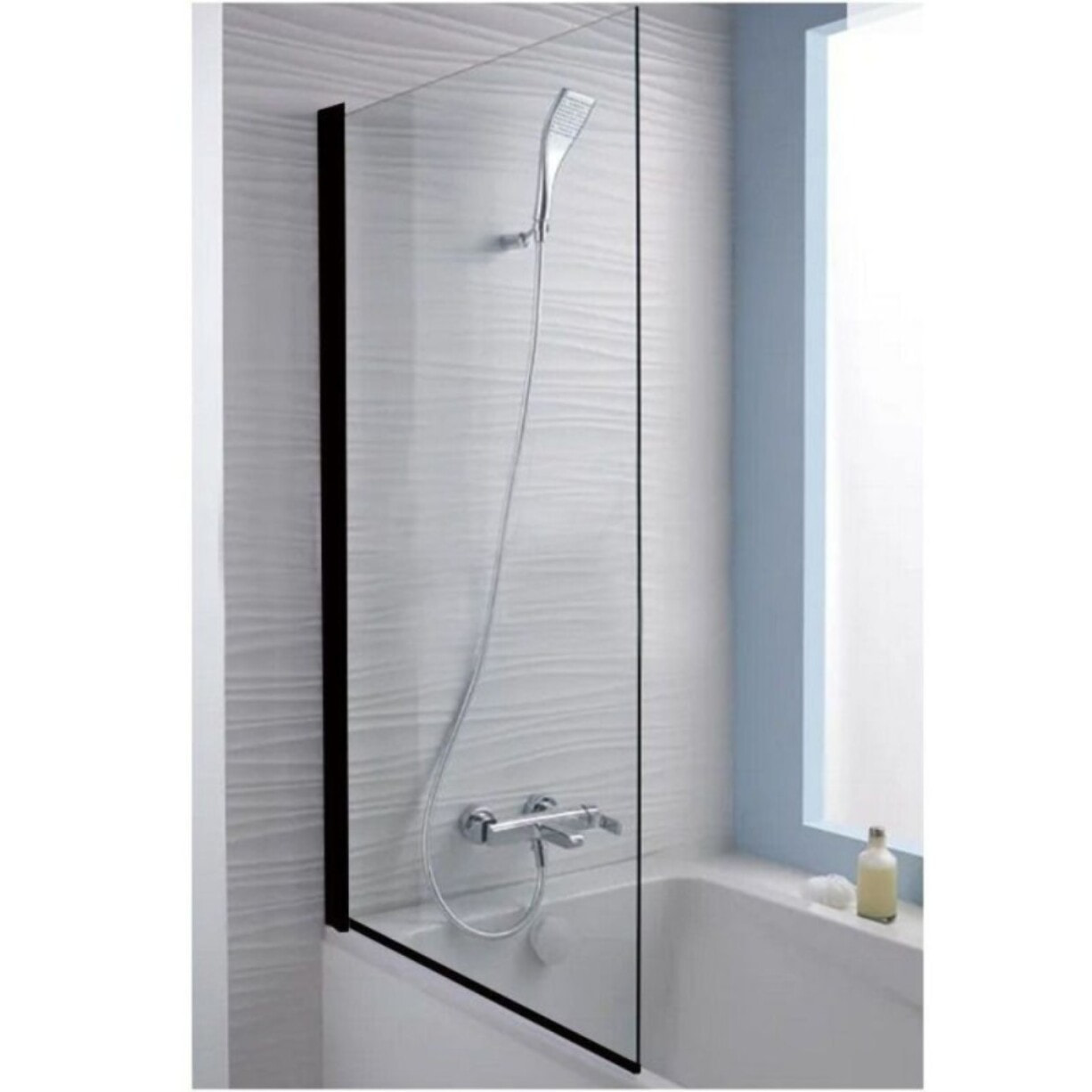 Pare-bain Struktura 1 volet pivotant noir mat