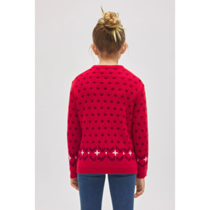 Maglione natalizio per bambini con campanellini e stampa "Non sono un Babbo Natale"