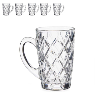 Set di 6 tazza con manico 170 ml.