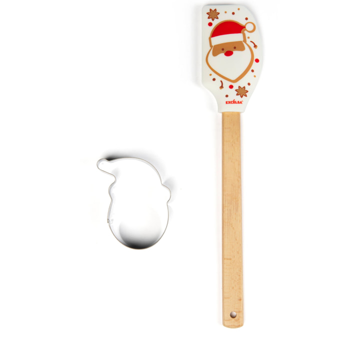 Set spatule avec emporte-pièces Excelsa- Wonderful Ginger, Silicone Multicolore