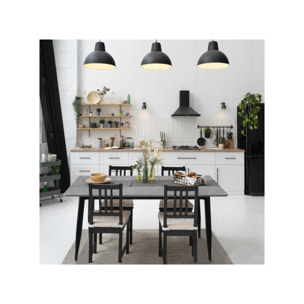 Table de repas 180 cm céramique marbré pieds évasés métal - STONE 2