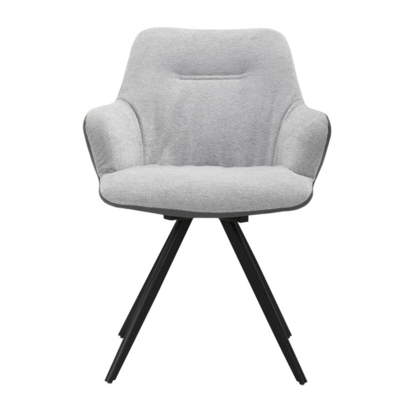 Fauteuil rotatif 180 en tissu soft avec accoudoirs - 2 coloris - ODILE