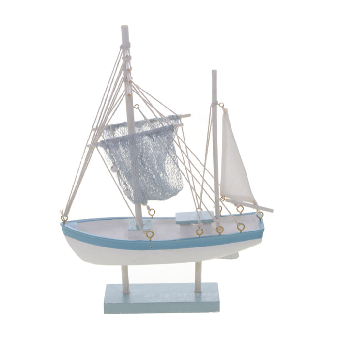 Barca Pescatori. Larghezza 39 Cm - Pezzi 1 - 40,5X28,5X8,5cm - Colore: Blu - Bianchi Dino - Marina, Decori Tema Marino