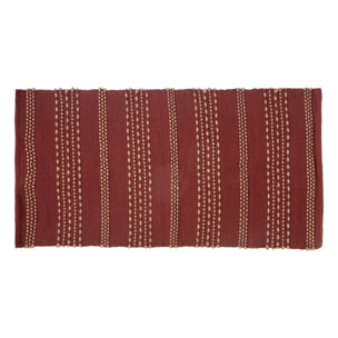 Tapis "Bota" coton et jute rose terracotta 70x140cm