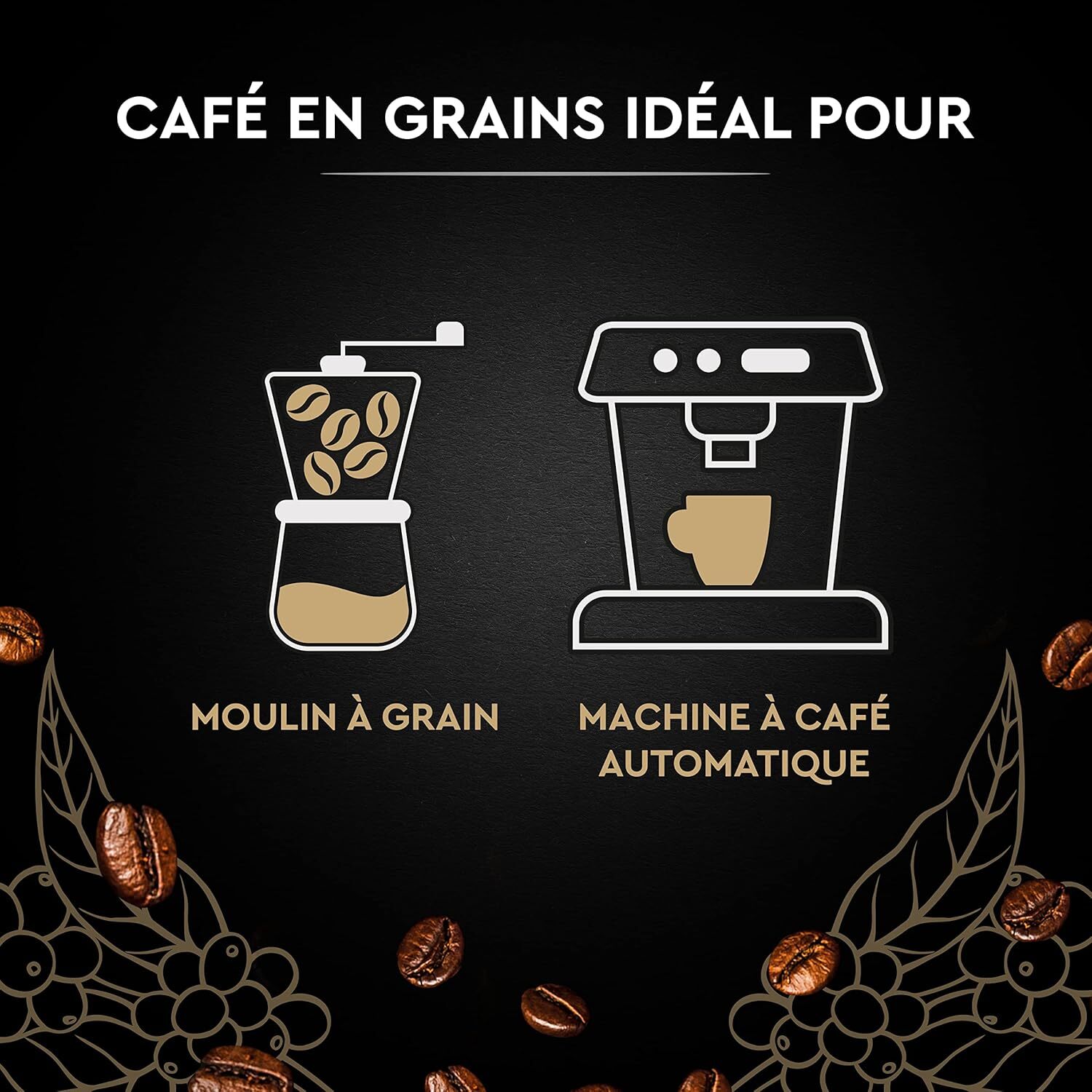 CARTE NOIRE - Grains Classique  - 100 % Arabica - Certifié Rainforest Alliance - 1 kg