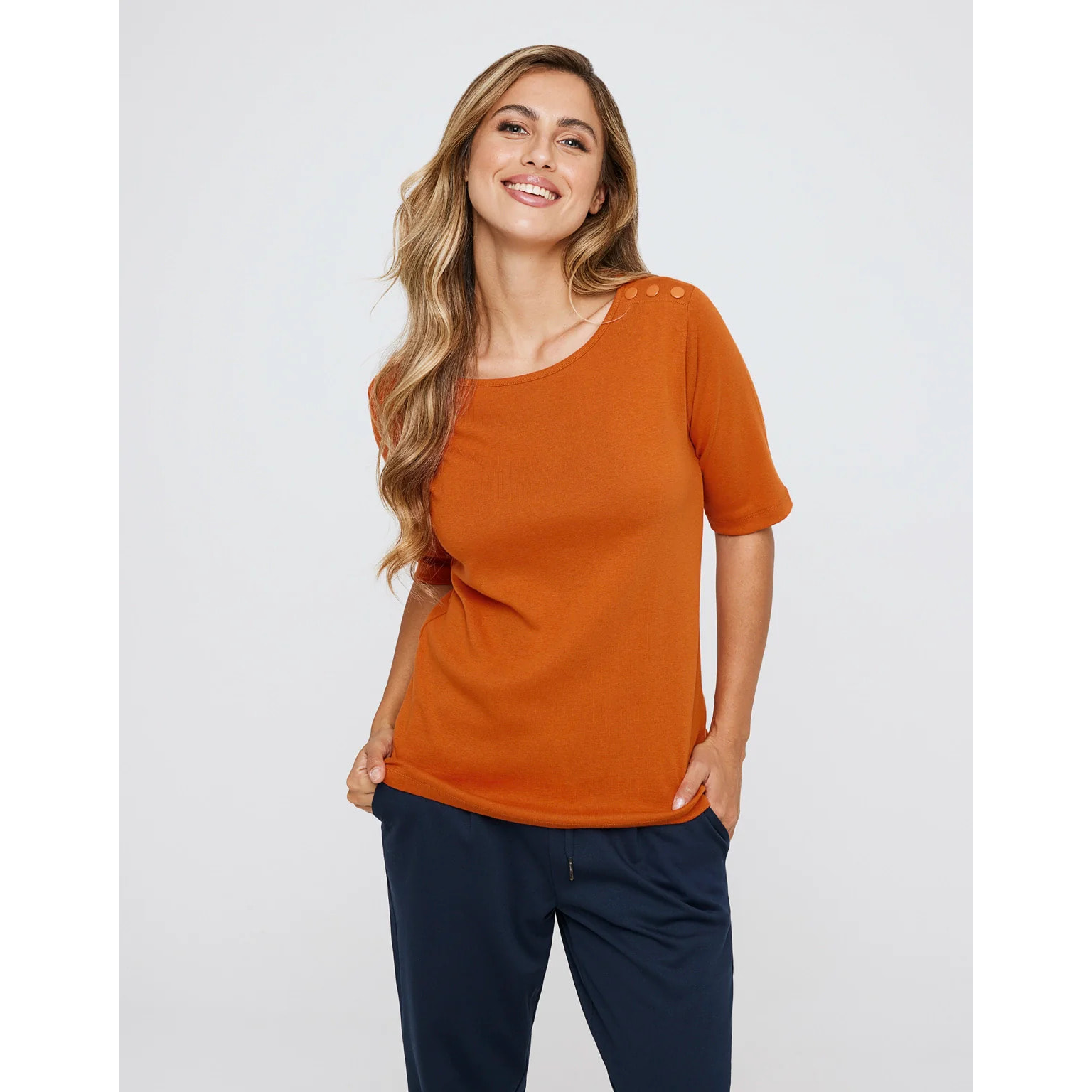 Camiseta Manga Corta Naranja - New Rosaleen