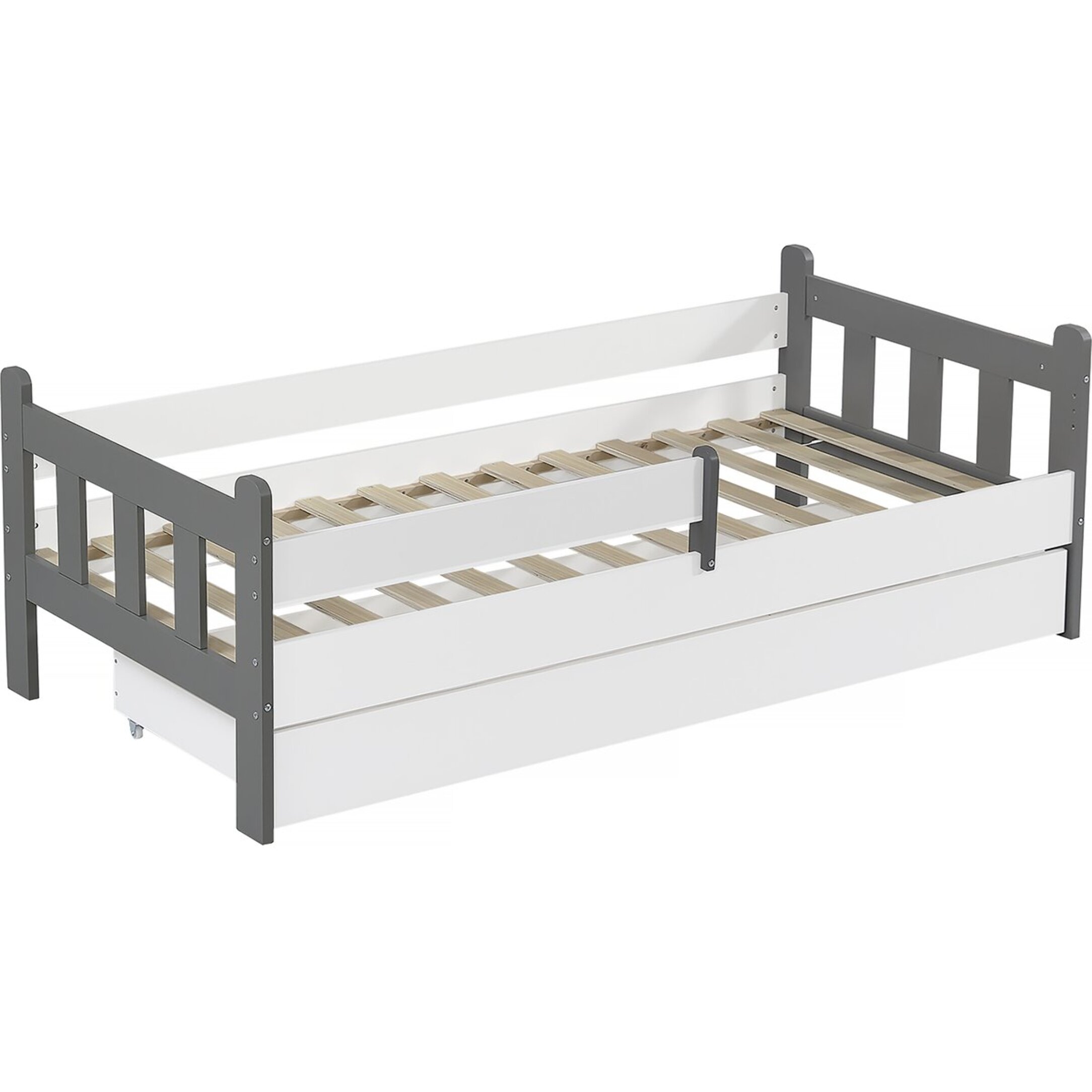 Lit gigogne pour enfant "Adria" - 90 x 190 cm - Blanc