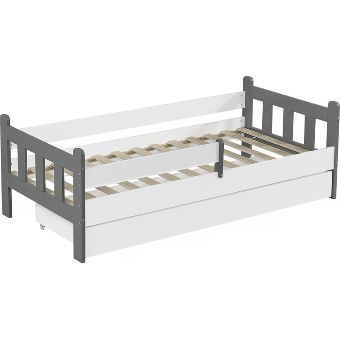 Lit gigogne pour enfant "Adria" - 90 x 190 cm - Blanc