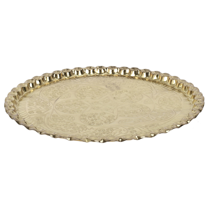 PLATEAU METAL DORE D47.5CM A1/M6