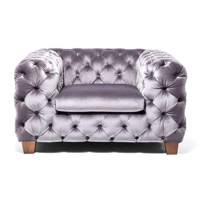 Fauteuil Desire velours gris Kare Design