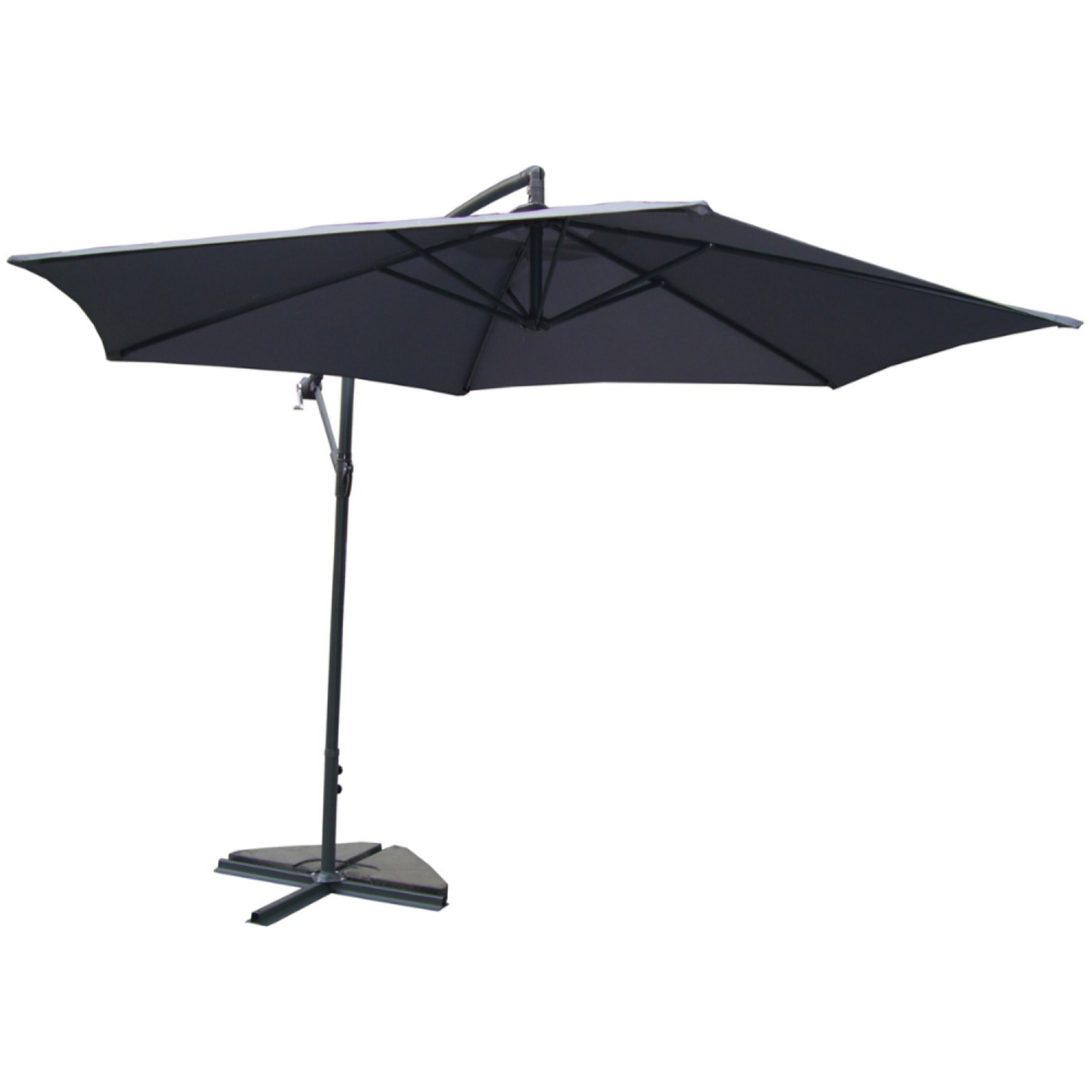 Parasol déporté Ø 3m gris FREY