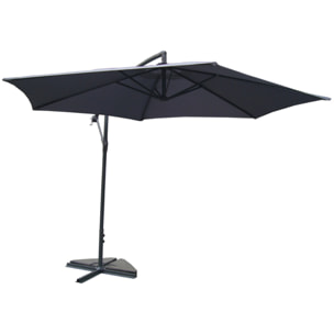 Parasol déporté Ø 3m gris FREY