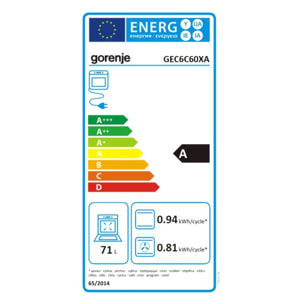 Cuisinière vitrocéramique GORENJE Combi Wave 3 in 1 Inox Noir