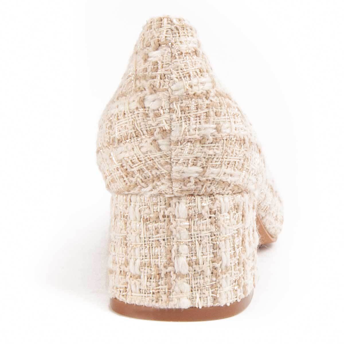 Zapato De Tacón - Beige - Altura: 4 Cm