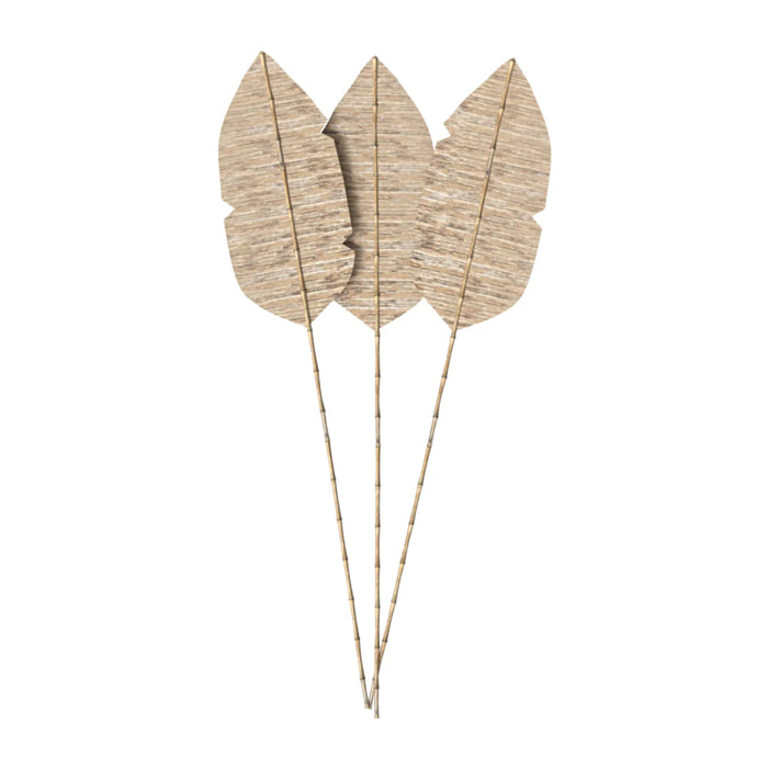 Lot de 3 palmes en jacinthe d'eau et bambou - Major