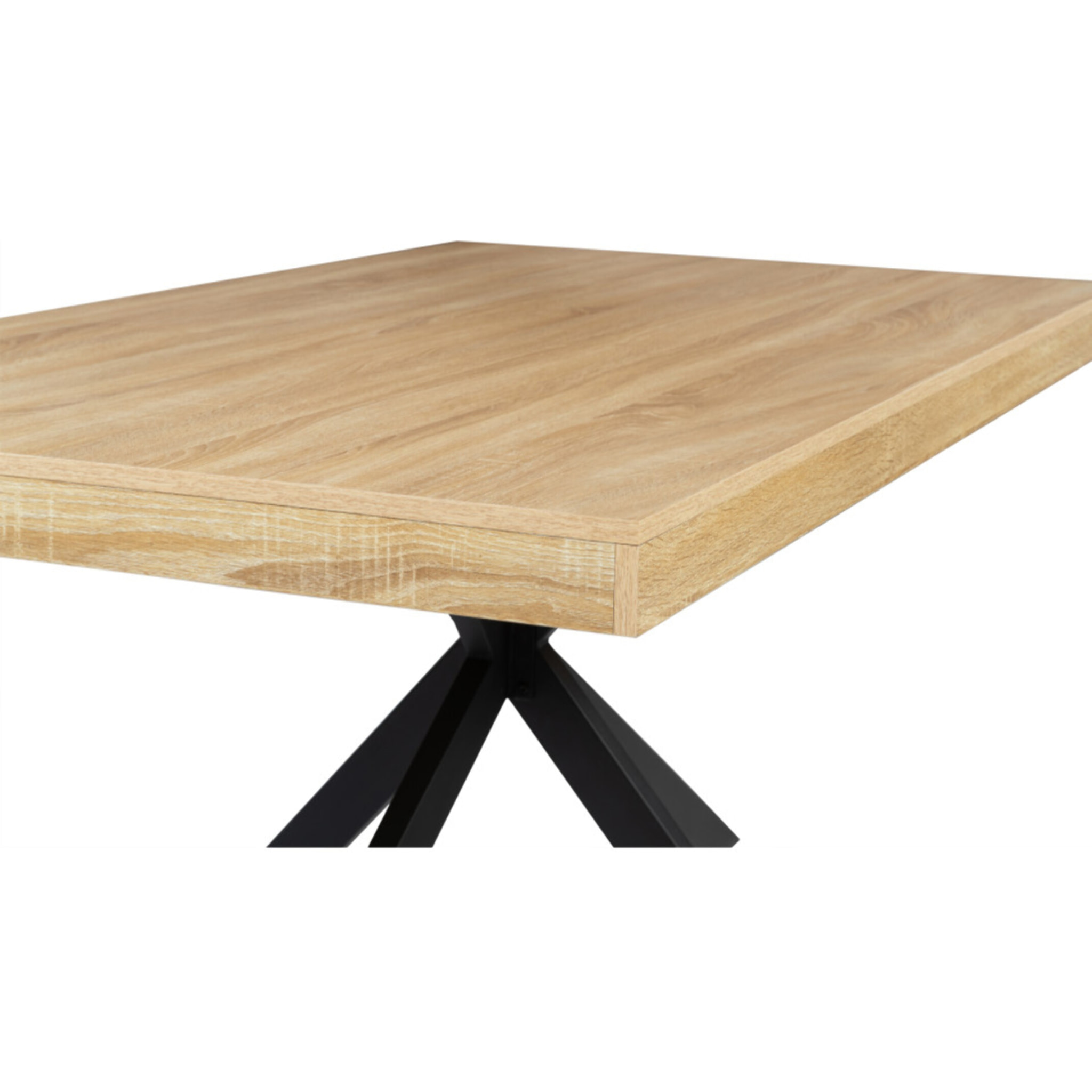 Table à manger Spider bois et noir 160cm