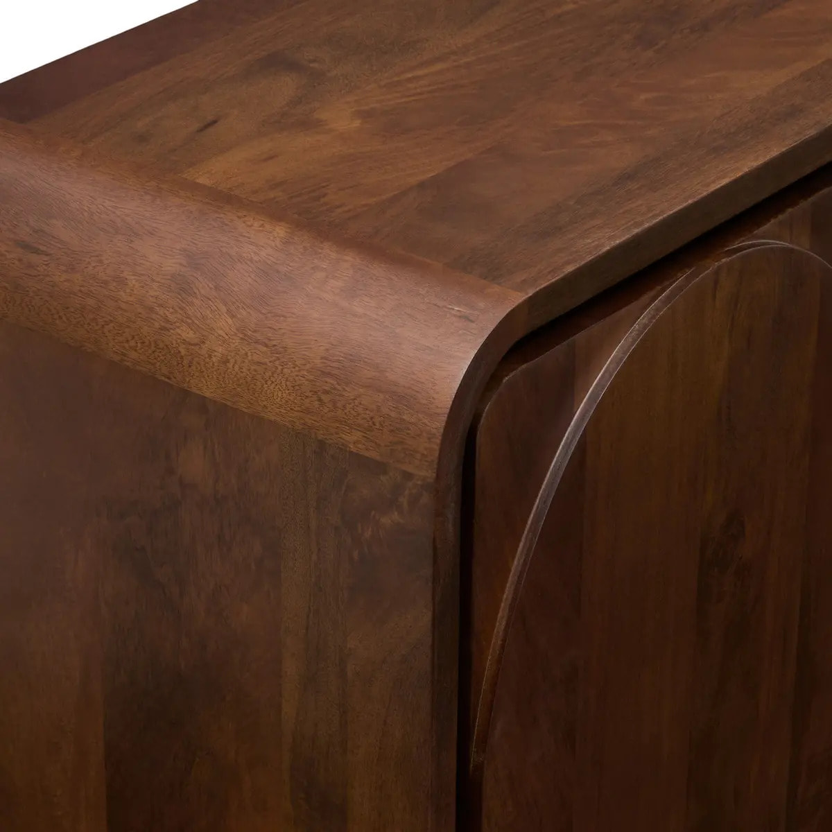 Buffet Shelty rectangulaire 70x96cm 2 portes marron
