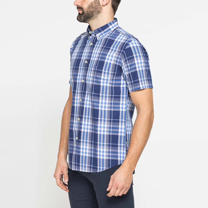 CAMICIA A MANICA CORTA IN COTONE CON FANTASIA