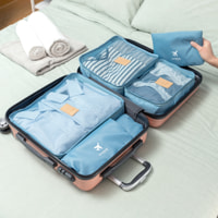 Set di 6 Borse Organizzatrici per Valigie Luggan - Blu - Poliestere