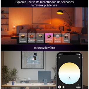 Ampoule LED connectée PHILIPS HUE E27 White&Color Ambiance 100W