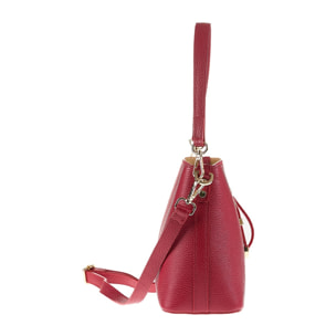 Borsa a spalla da donna Made in Italy - Modello Valeria Elite - 100% pelle - 22.0 x 19.5 x 10.5 cm