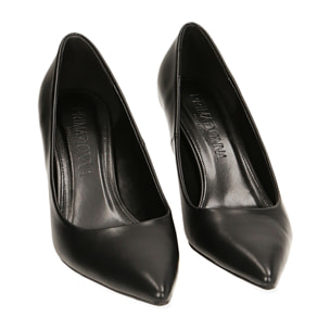 Zapatos de salón negros, tacón de 7 cm