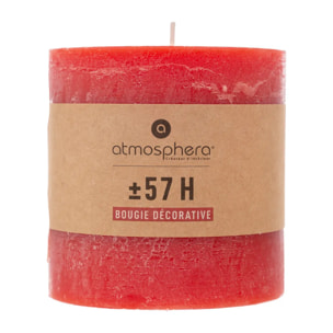 Bougie rustique - rouge - 663g