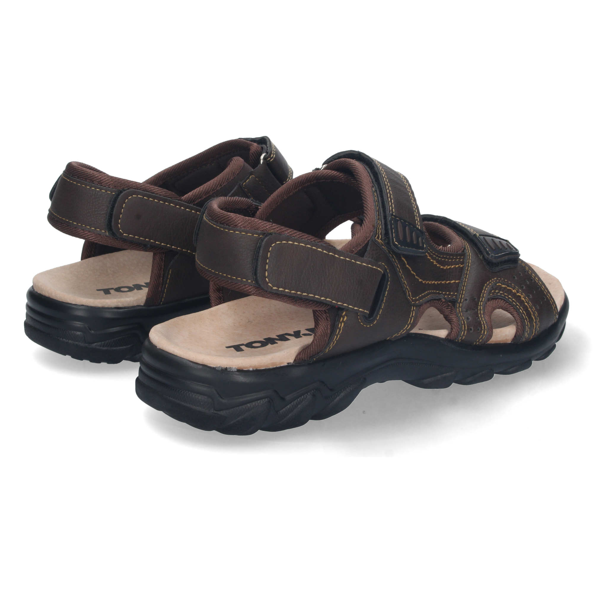 Sandalia Plana con Cierres de cierre autoadherente