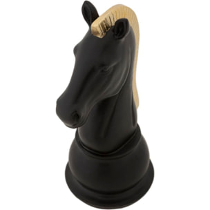 CAVALLO NERO E ORO CM 10,5X8,5X19