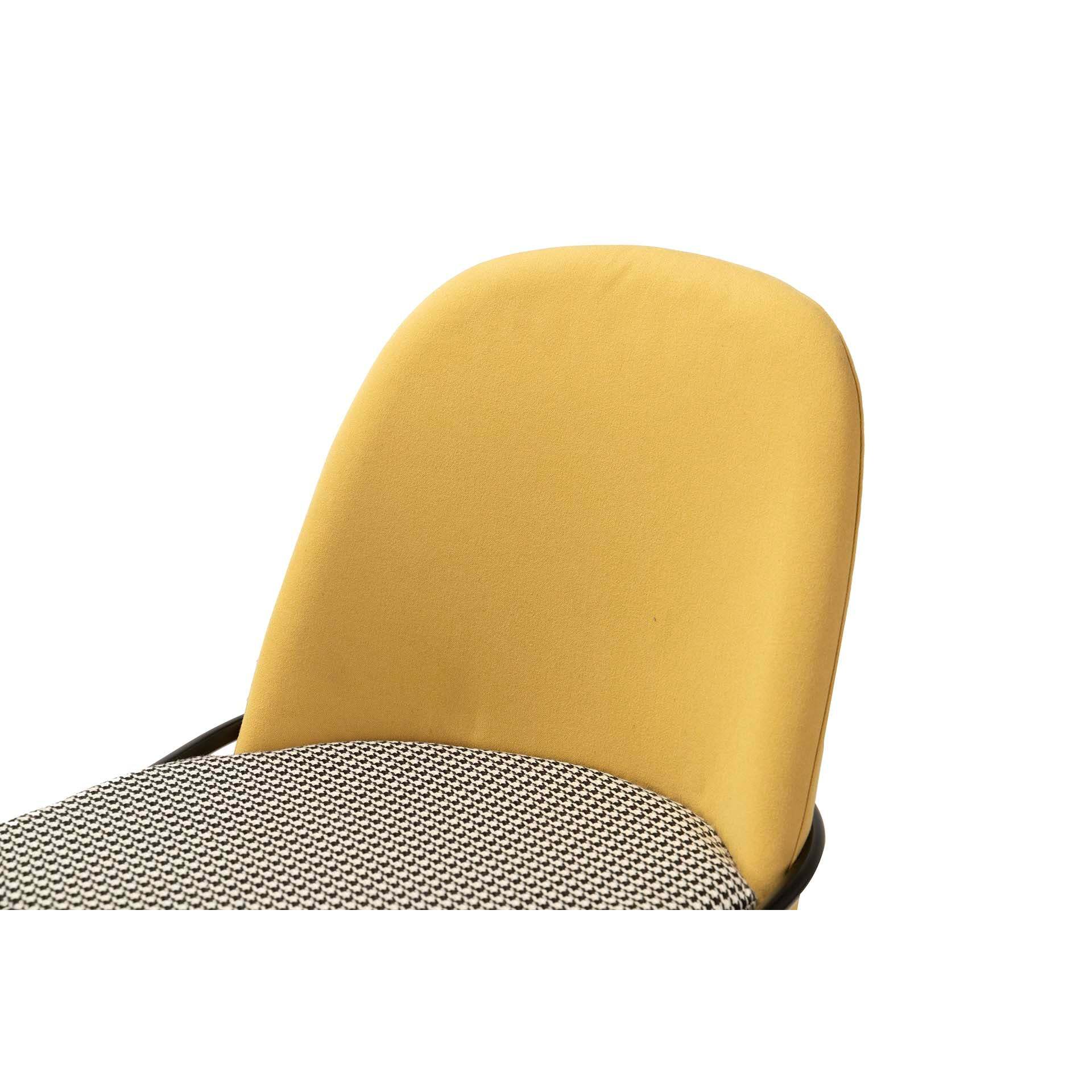 Silla Lino Poliester Amarillo 50x58x83 Cm