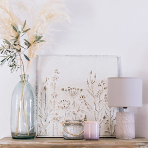 Lampe "Melo" - ivoire et blanc - céramique H34 cm