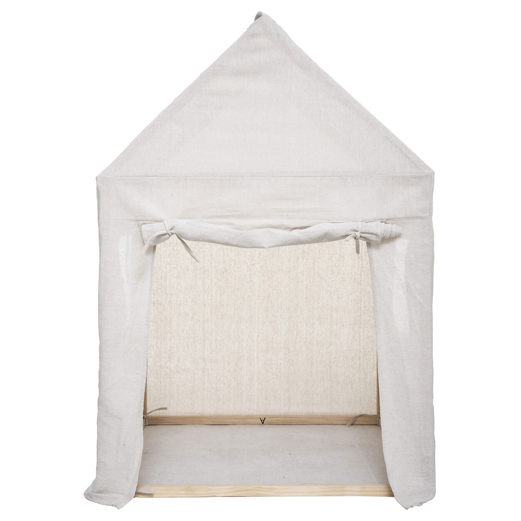 CABAÑA DE LONA INFANTIL CON ESTRUCTURA DE MADERA - 77,5 x 77,5 x 116cm