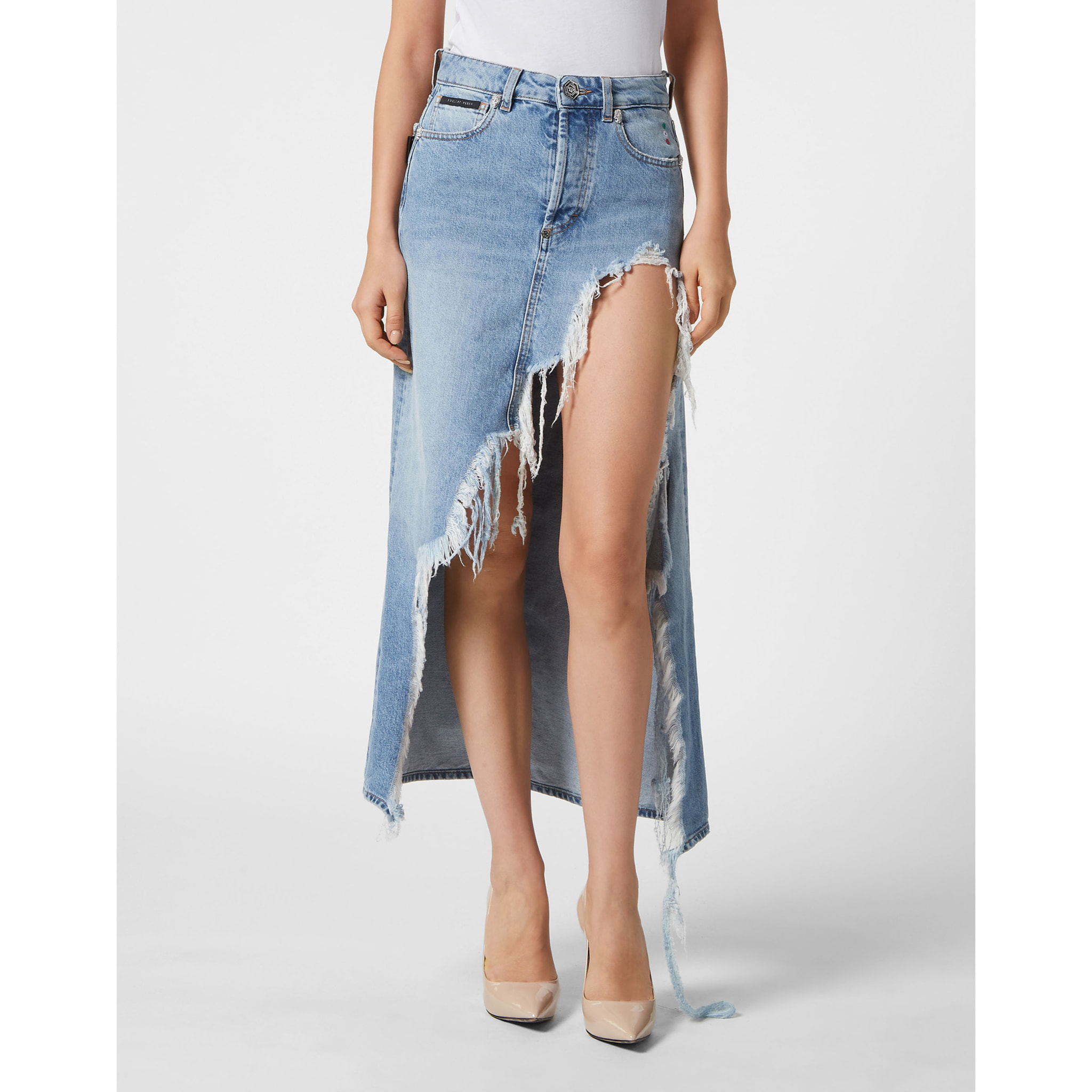 PHILIPP PLEIN Long Skirt SKULL