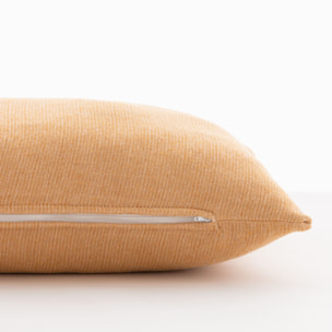 Housse de coussin en gaze coton jaune 50x50 cm