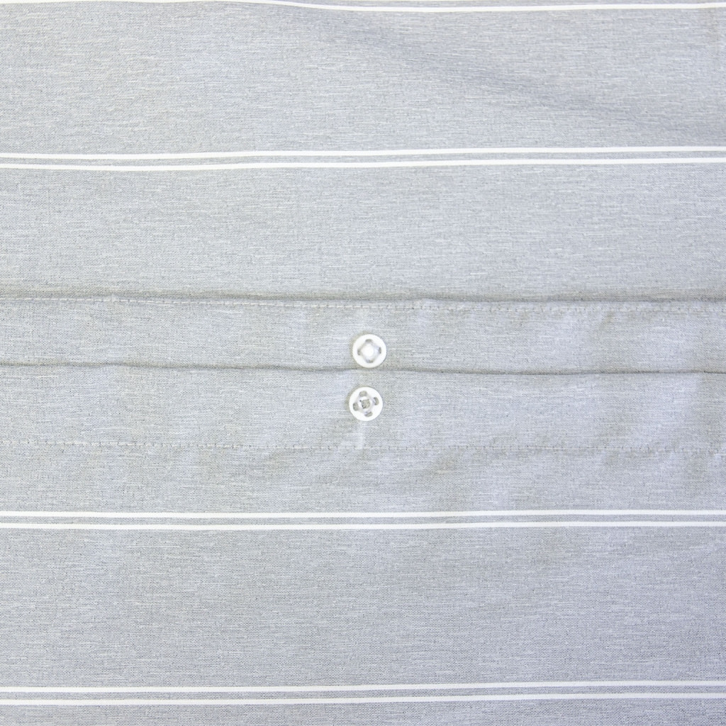 Parure de lit microfibre lavée 2 places rayures gris TIM