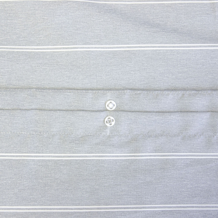 Parure de lit microfibre lavée 2 places rayures gris TIM