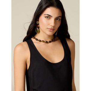 Oltre - Top de cuello redondo - Negro