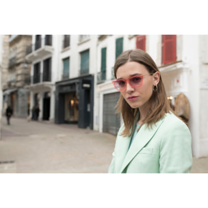 Gafas de sol OCEAN GENOVA - Rosa transparente / Violeta degradado y patillas de metal dorado mate