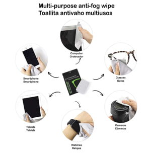 50 pz. Panno antiappannante per occhiali, lenti, schermi. Panno riutilizzabile.
