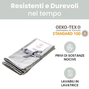 Intrecci – Set 6 tovaglioli in puro cotone 40x40 cm