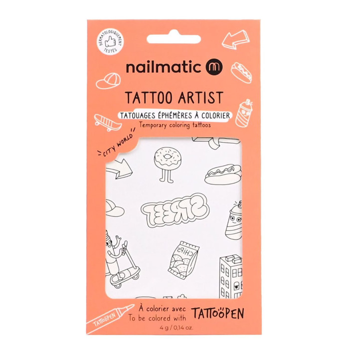 Tattoo Artist - City World - Planche de Tatouage à Colorier