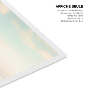 Affiche mer et plage Cabane rose Affiche seule