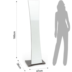 Tomasucci specchiera da terra con appendiabiti VANESSA silver