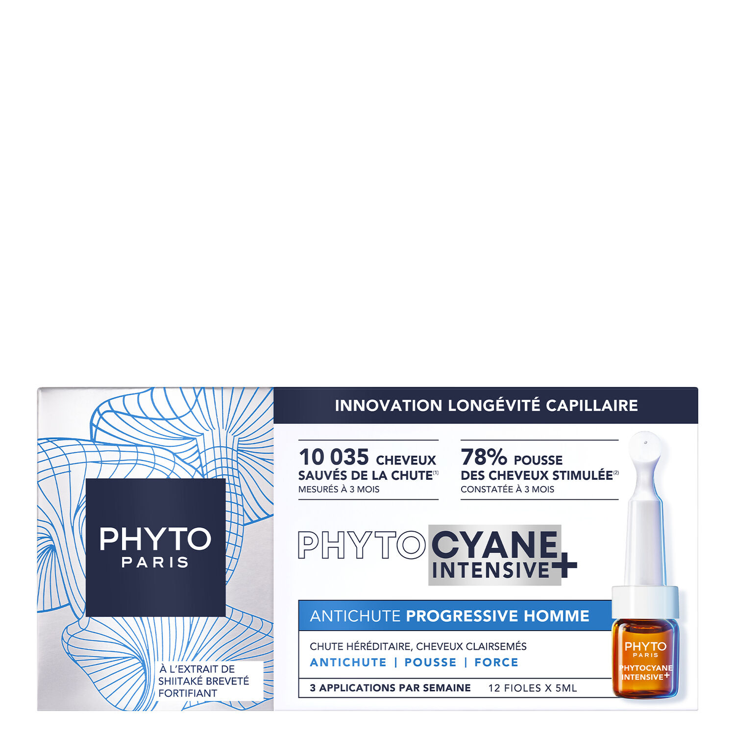 Phytocyane Intensive+ - Traitement Antichute Progressive Homme 12x5 ml