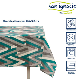 Mantel loneta antimanchas 140x180cm raya colección kinvara