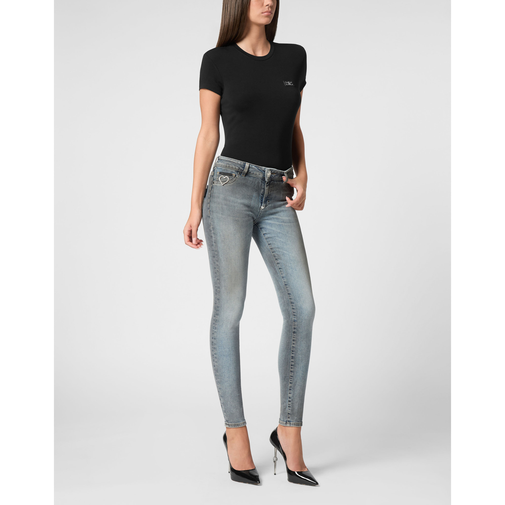 PHILIPP PLEIN Jeggings HEART