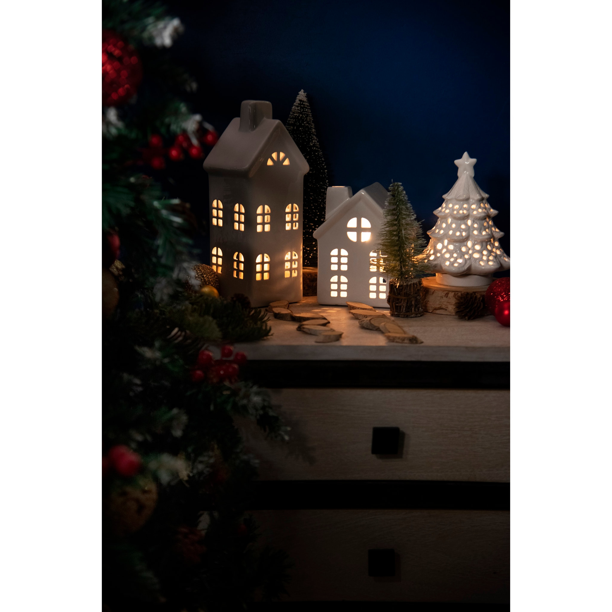 Lanterna albero di Natale Excelsa – White Home, Ceramica Bianco